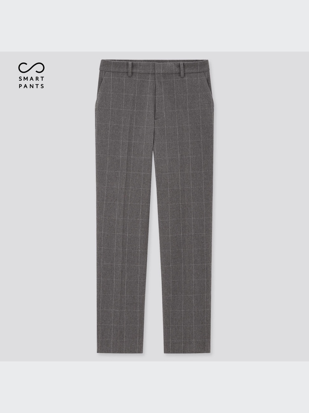 Uniqlo Stretch Gray Windowpane Ankle Business Casual Suit Pants Women’s Size XS